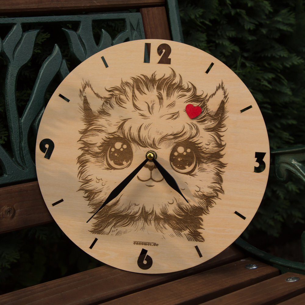Holzuhr Modell Alpaka_01